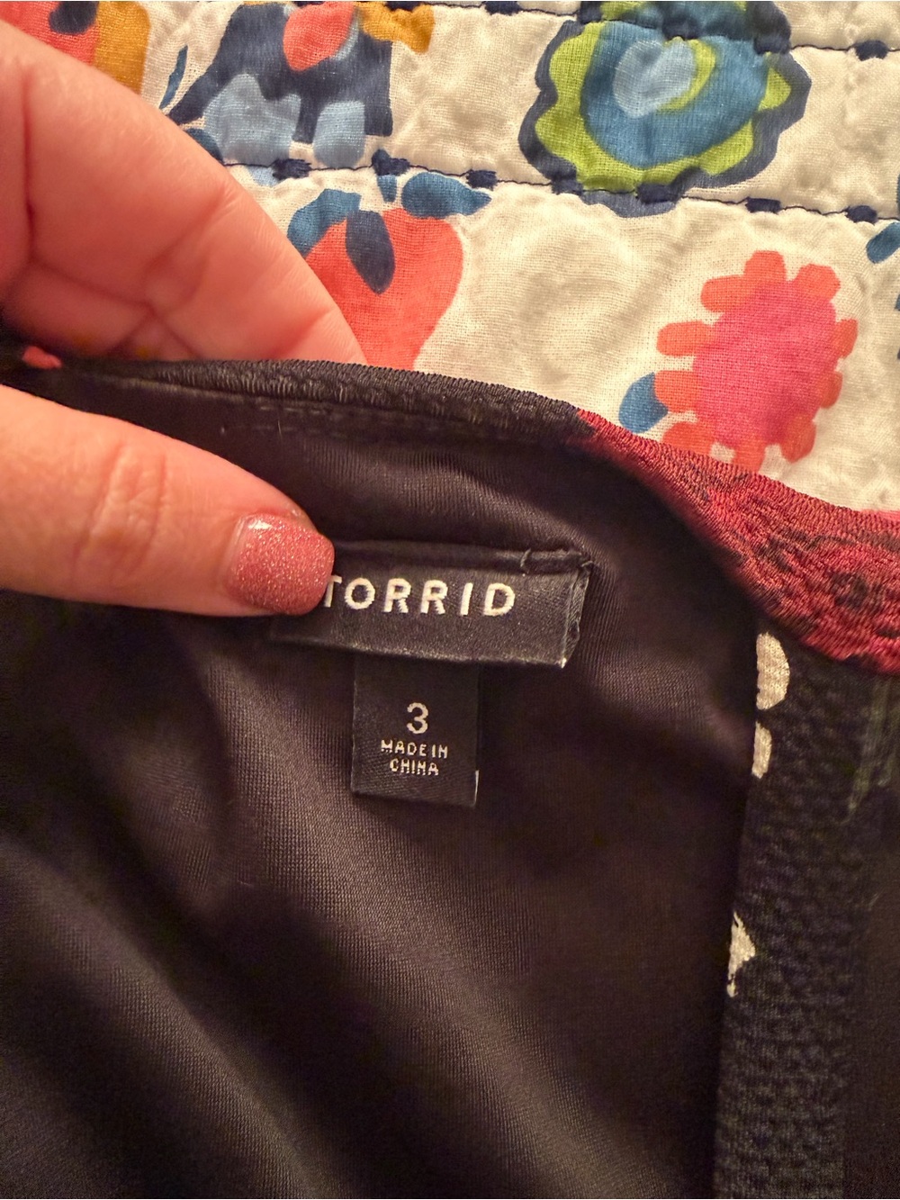TORRID Black Halter Dress with Red & Cream Floral Print - SIZE 3 at torrid - Picture 2 of 10